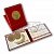 Комплект "За особые успехи в учении" (Золотая медаль, футляр пластиковый, Удостоверение к медали на твердой обложке с фацетом, номерное, маленькое) (арт. 61016)