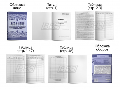 Журнал уборки, санитарной обработки и дезинфекции помещений и поверхностей, 48 страниц (арт. 90035)
