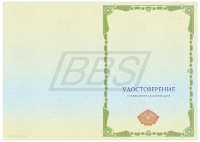 Бланк Удостоверения о повышении квалификации без флага (Вид 3) (арт. 32022)